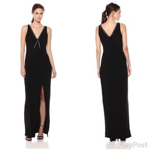 Adrianna Papell Black Gown size 8 NWT